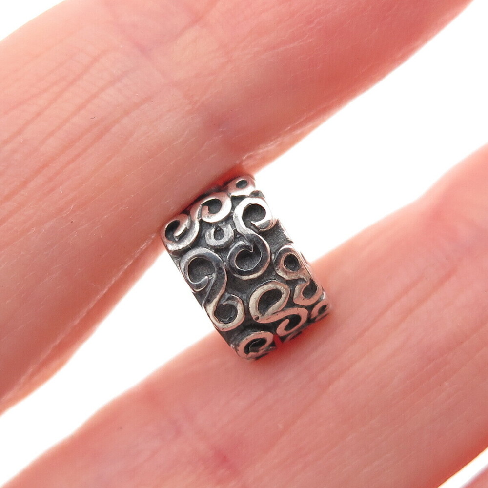 Pandora 925 Sterling Silver Swirl Clip Charm